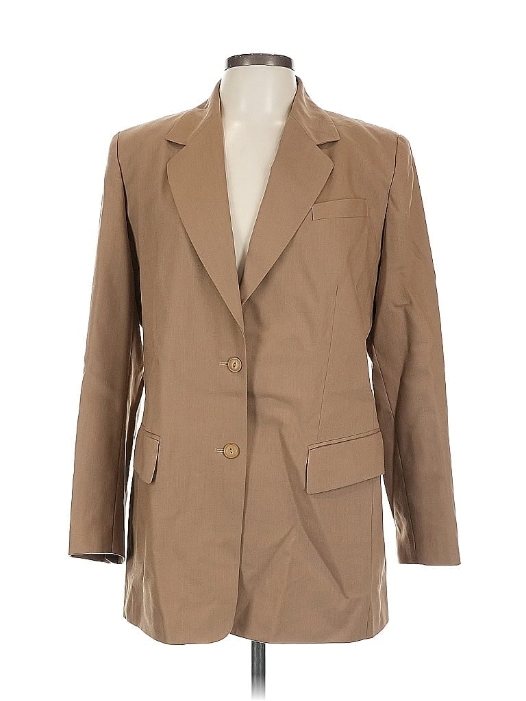 Pre-owned Charter Club Wool Blazer Jacket In Brown