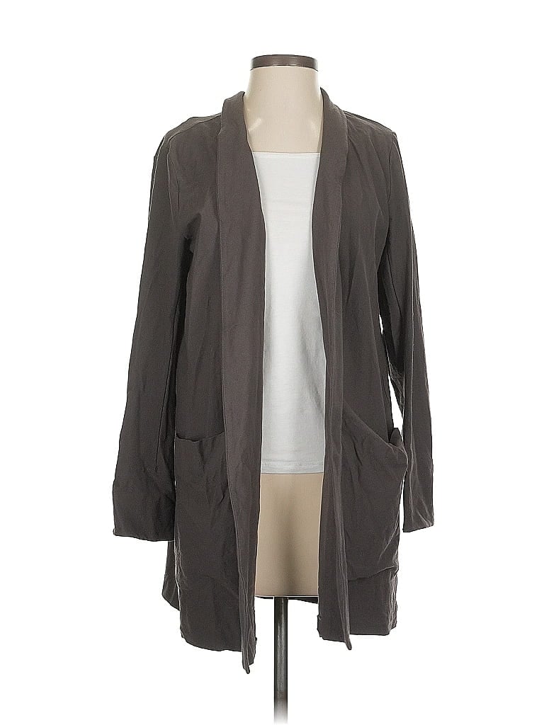 Pre-owned Eileen Fisher Trenchcoat In Gray