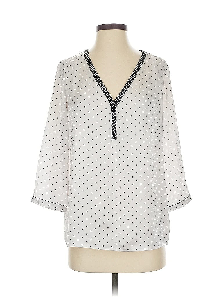Pre-owned The Limited 3/4 Sleeve Blouse In White