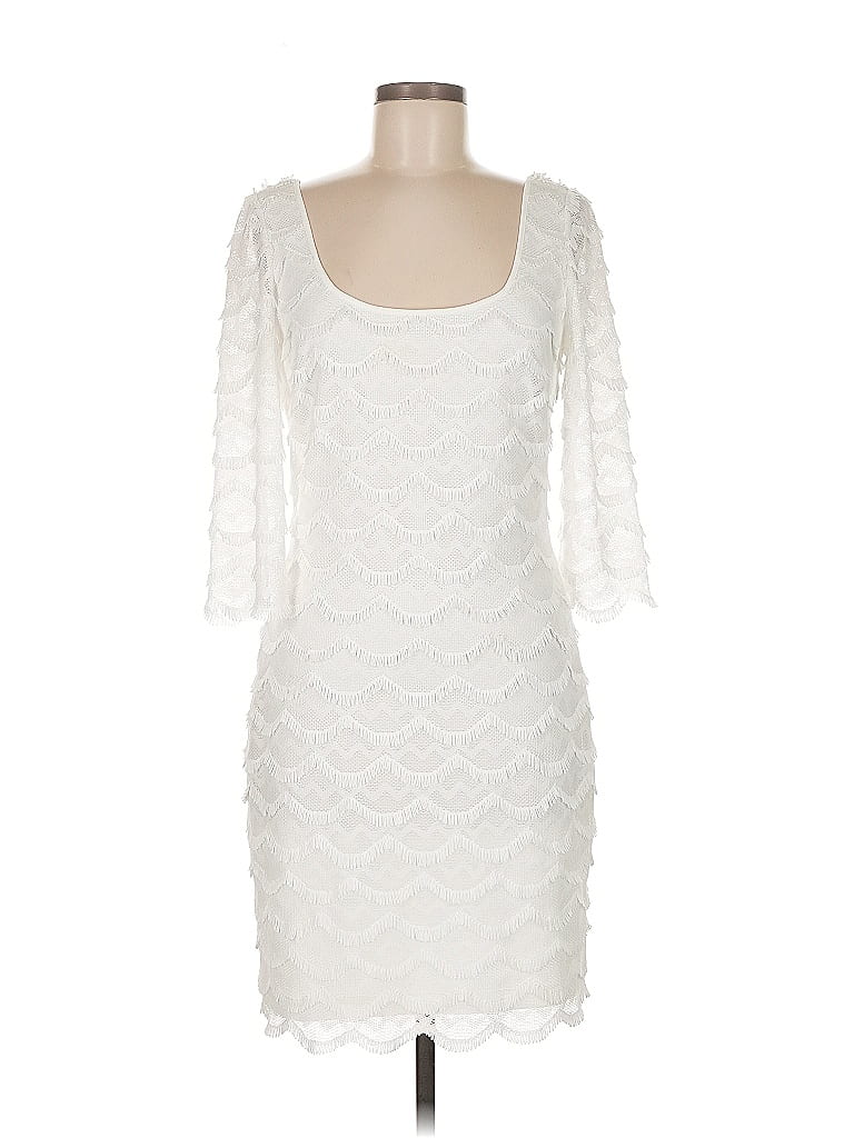 Pre-owned Guess Cocktail Dress In White