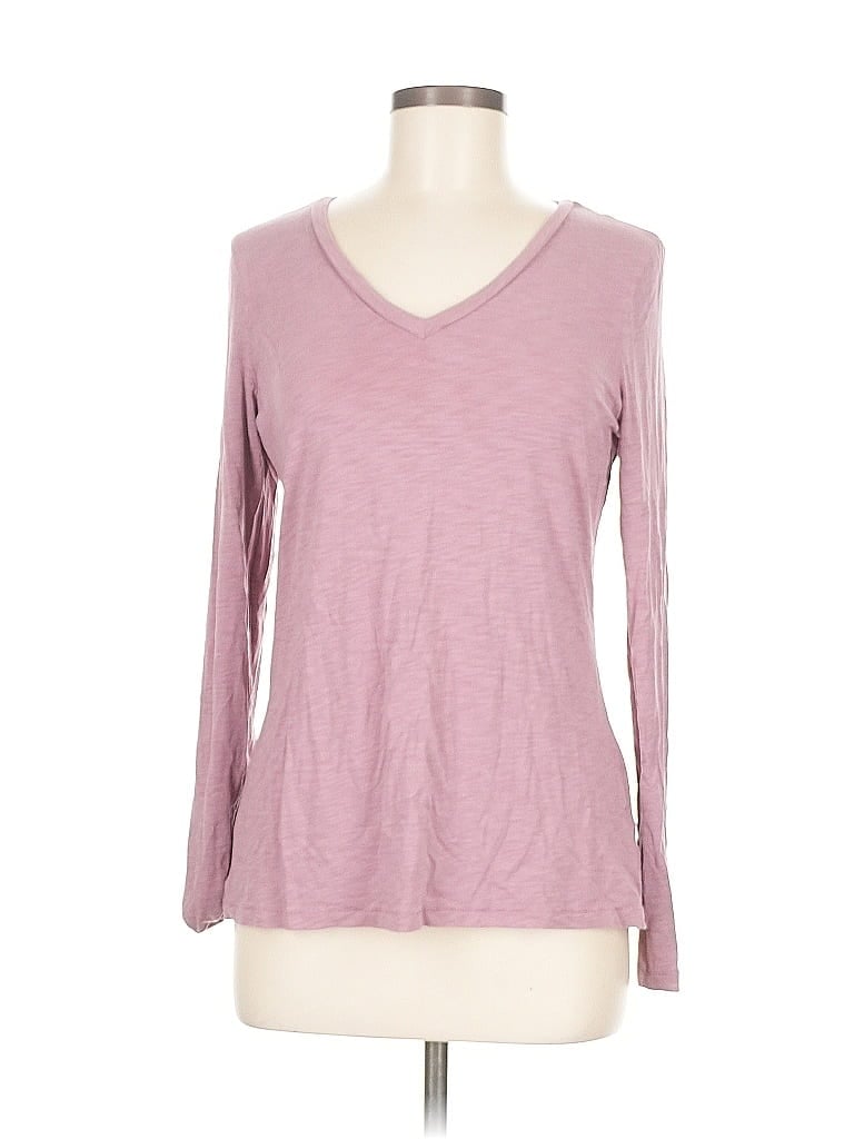 Pre-owned Max Studio Long Sleeve T-shirt In Pink