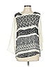 Francesca's 100% Polyester Ivory 3/4 Sleeve Blouse Size L - photo 1