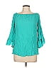 Elan 100% Rayon Teal 3/4 Sleeve Blouse Size L - photo 1