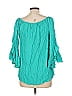 Elan 100% Rayon Teal 3/4 Sleeve Blouse Size L - photo 2
