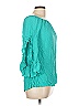 Elan 100% Rayon Teal 3/4 Sleeve Blouse Size L - photo 4