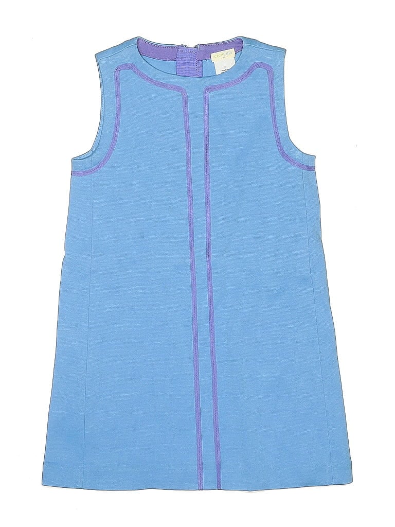 Pre-owned Crewcuts Outlet Kids' Dress In Blue
