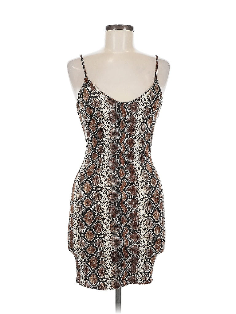 Pre-owned Unbranded Cocktail Dress In Brown