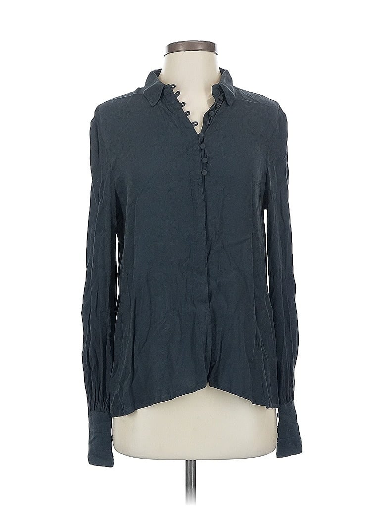 Pre-owned Kimchi Blue Long Sleeve Blouse In Gray