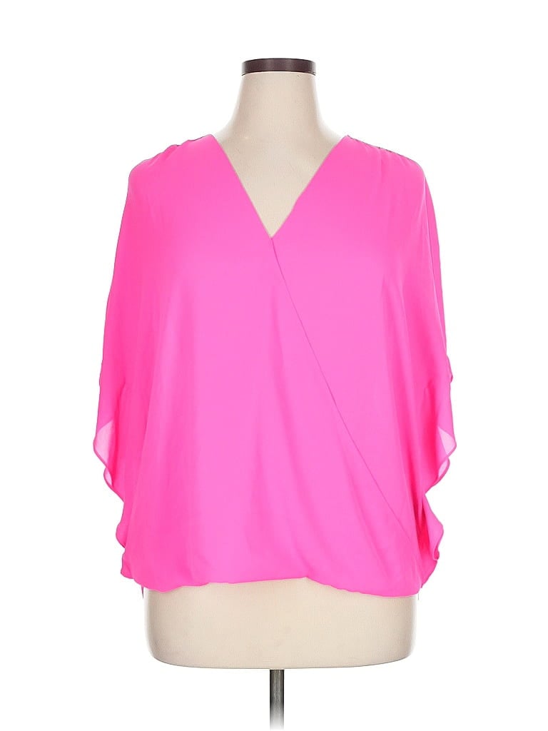 Pre-owned Inc International Concepts 3/4 Sleeve Blouse In Pink