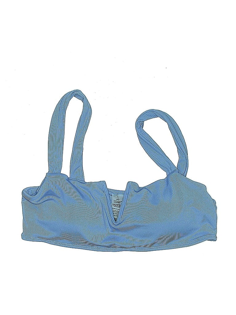 Pre-owned Lulus Swimsuit Top Blue Swimwear