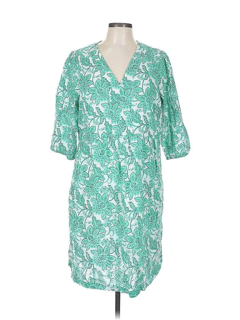Pre-owned Jjill Casual Dress In Green