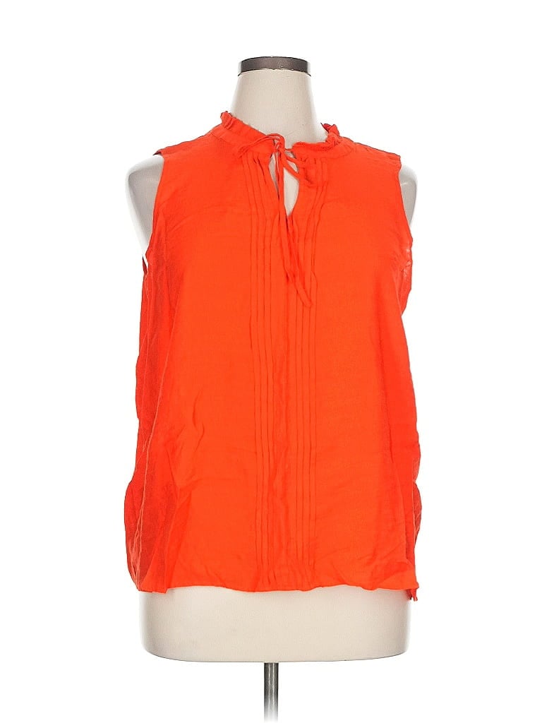 Pre-owned Simply Vera Vera Wang Sleeveless Blouse In Orange