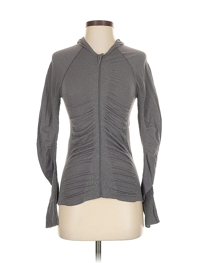 Pre-owned Athleta Long Sleeve T-shirt In Gray