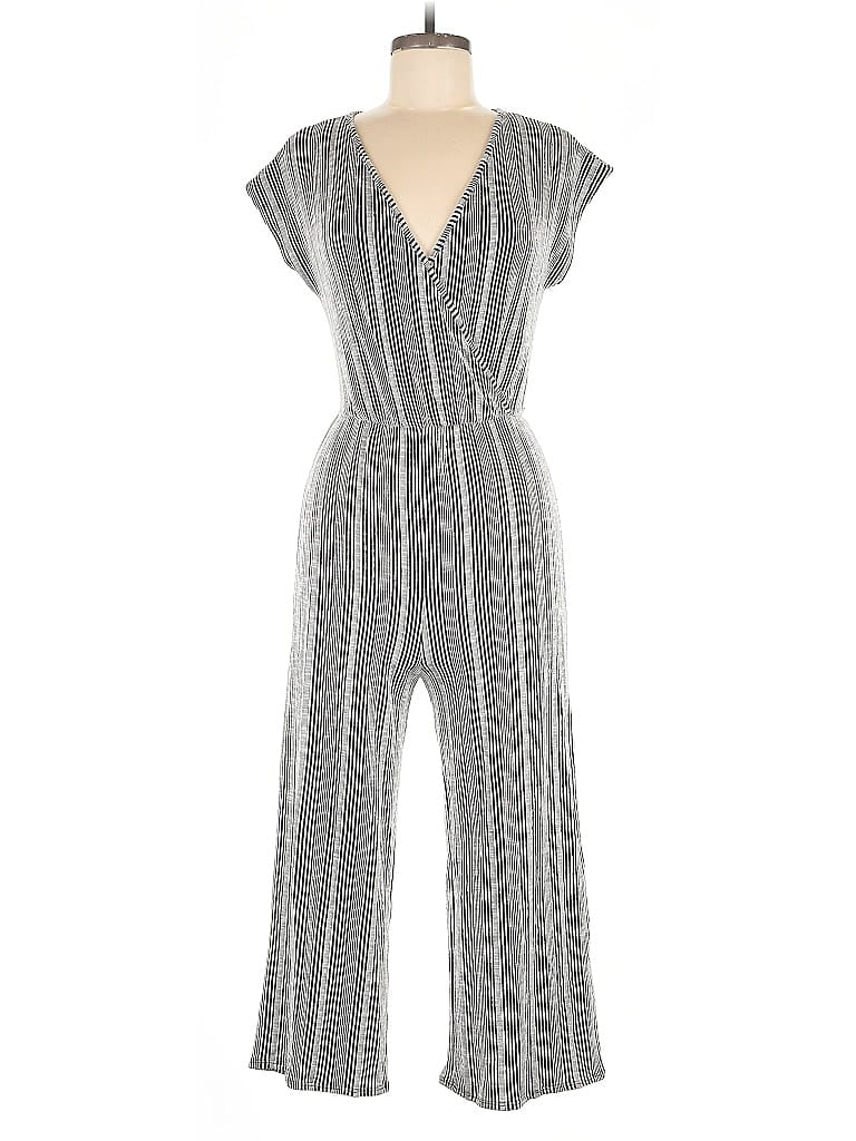 Pre-owned Caution To The Wind Jumpsuit In Silver