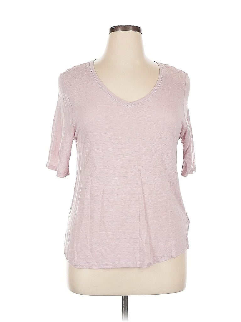 Pre-owned Nicole Miller Short Sleeve T-shirt In Pink