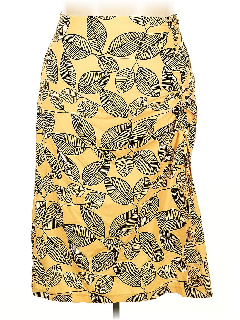 Pre-owned Shein Curve Casual Skirt In Yellow