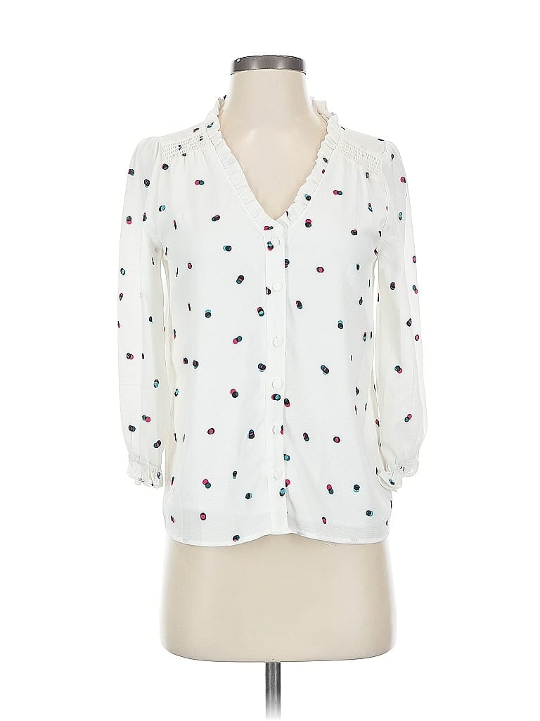 Click to view more detailed imagery on our partner's website Pre-owned Cece 3/4 Sleeve Blouse In White
