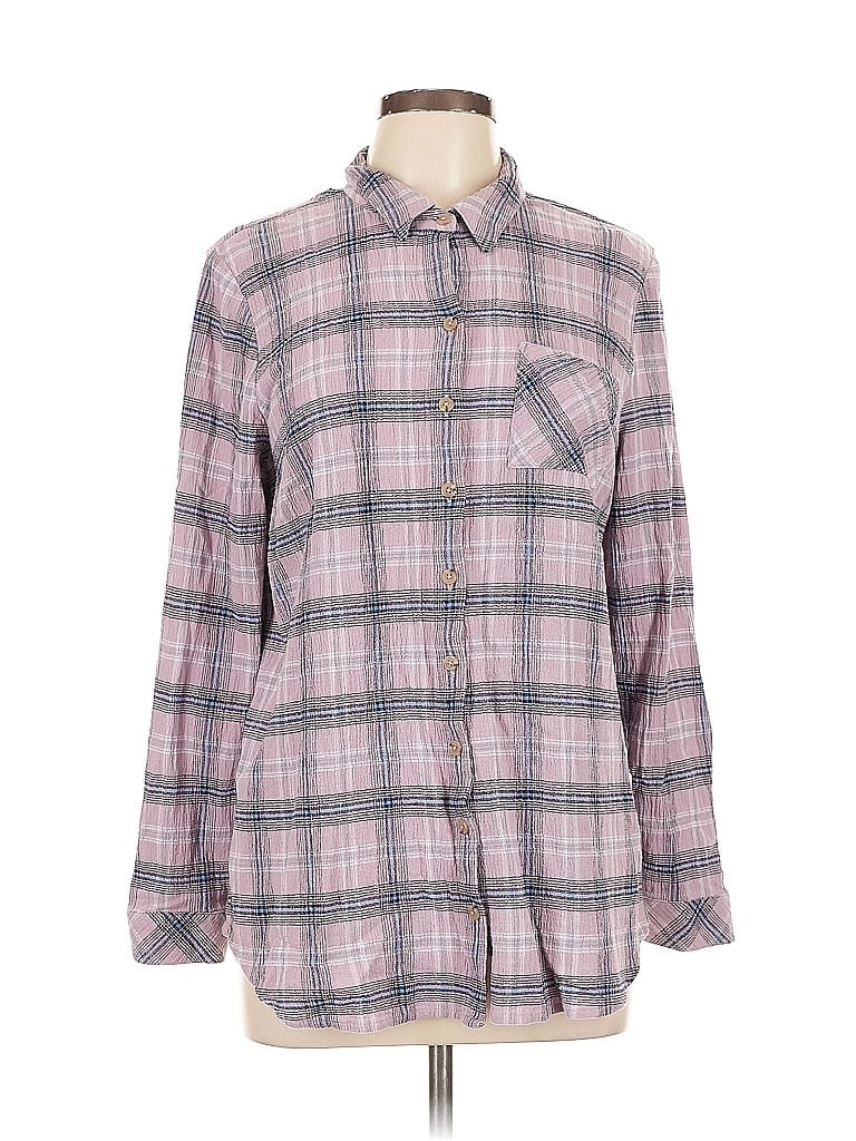 Click to view more detailed imagery on our partner's website Pre-owned Jjill Long Sleeve Button Down Shirt In Pink