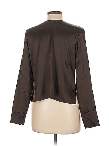 Linda Allard Ellen Tracy Long Sleeve Silk Top (view 2)