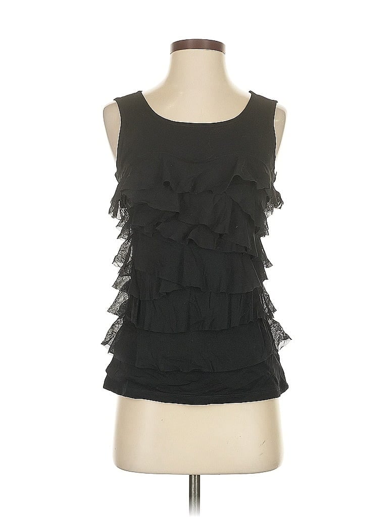 Pre-owned Inc International Concepts Sleeveless Blouse In Black