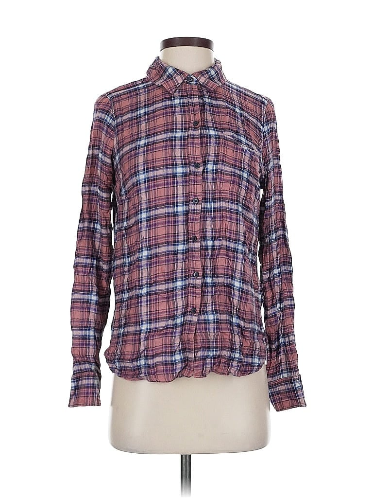 Pre-owned Lucky Brand Long Sleeve Button Down Shirt In Burgundy