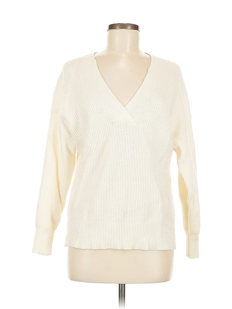 Pre-owned Worthington Pullover Sweater In White