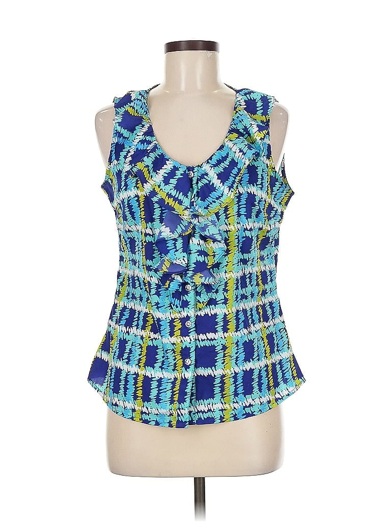 Pre-owned Banana Republic Factory Store Sleeveless Blouse In Blue