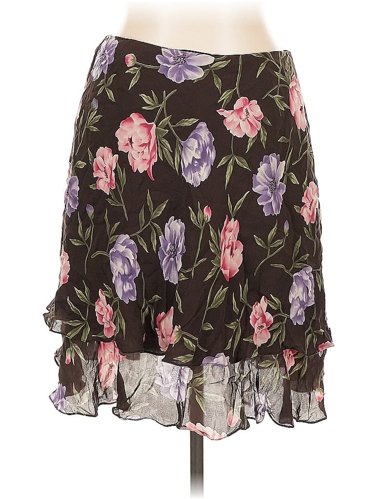 Pre-owned Jones New York Signature Silk Skirt In Purple