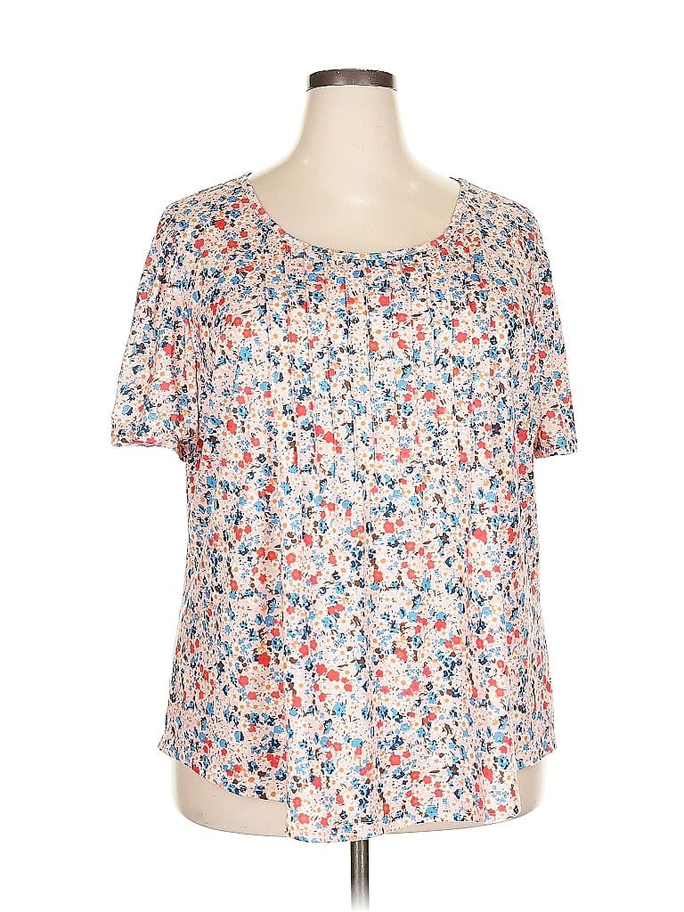 Pre-owned Ofeefan Short Sleeve Blouse In Orange