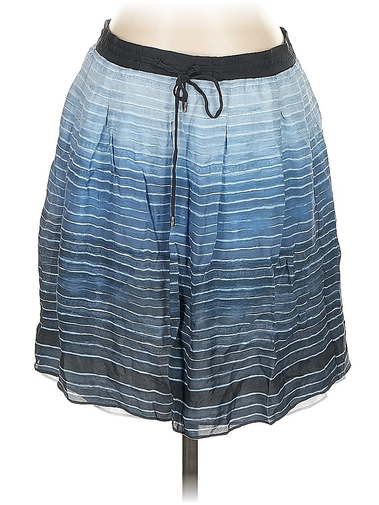 Pre-owned Vince Silk Skirt In Blue