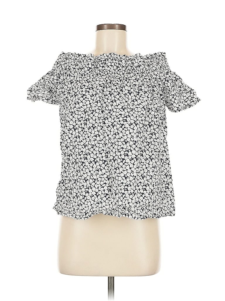 Click to view more detailed imagery on our partner's website Pre-owned H&m L.o.g.g. Short Sleeve Blouse In White
