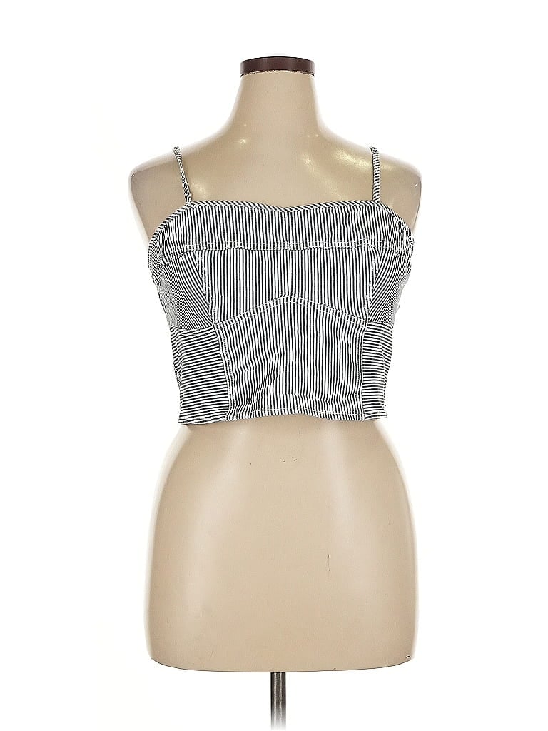 Pre-owned Universal Thread Sleeveless Top Gray Square Neckline Tops