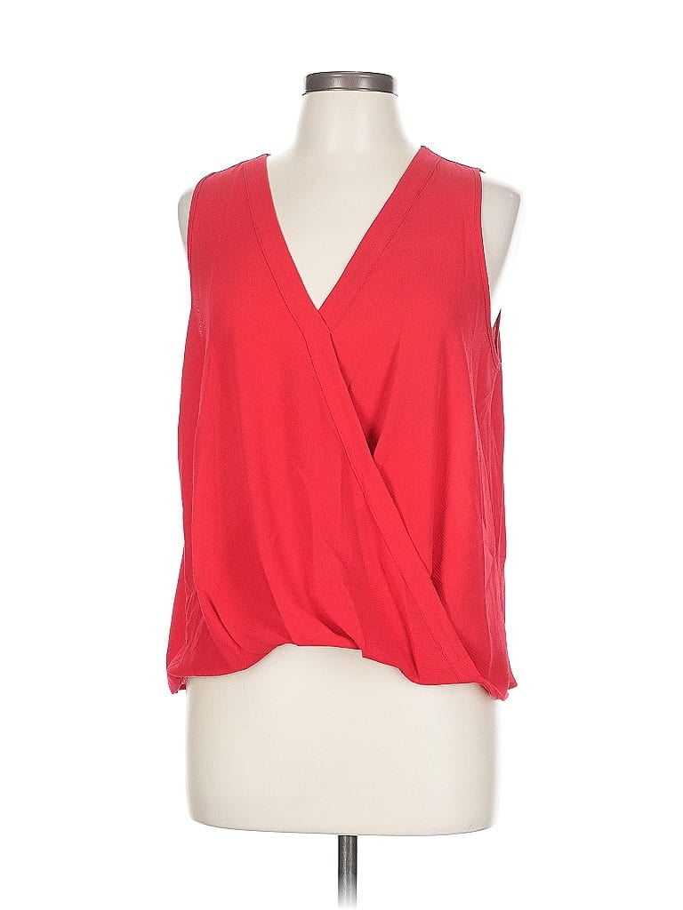 Pre-owned Lush Sleeveless Blouse In Red