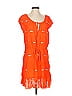 Leifnotes 100% Rayon Orange Casual Dress Size 4 - photo 1
