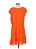 Leifnotes 100% Rayon Orange Casual Dress Size 4 - photo 2