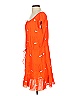 Leifnotes 100% Rayon Orange Casual Dress Size 4 - photo 5