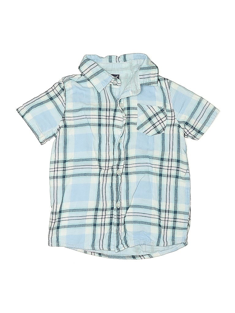 Click to view more detailed imagery on our partner's website Pre-owned Andy & Evan Kids' Short Sleeve Button Down Shirt In Blue