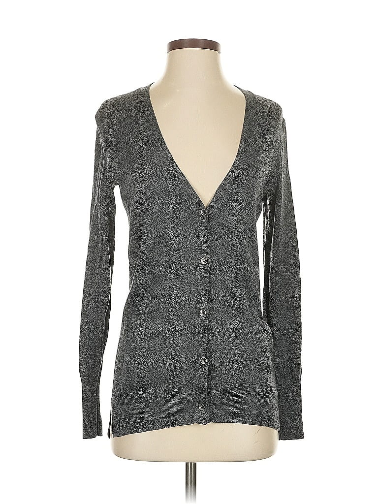 GAP Pre-owned Wool Cardigan Sweater In Gray