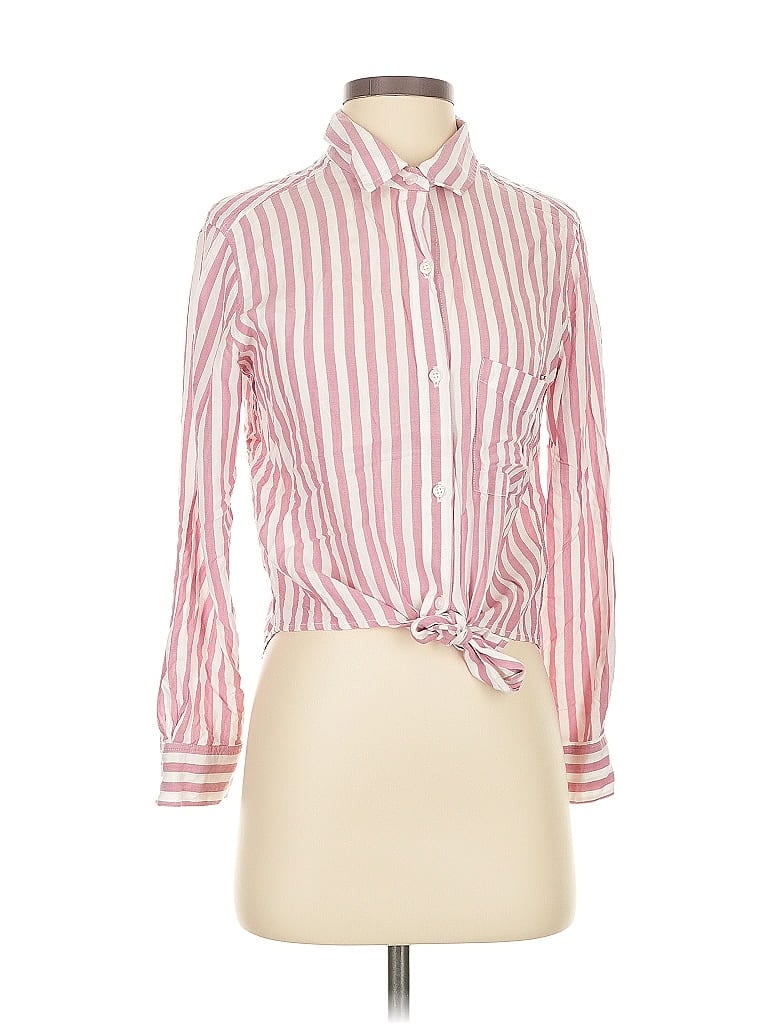 Pre-owned Rails Long Sleeve Blouse In Pink
