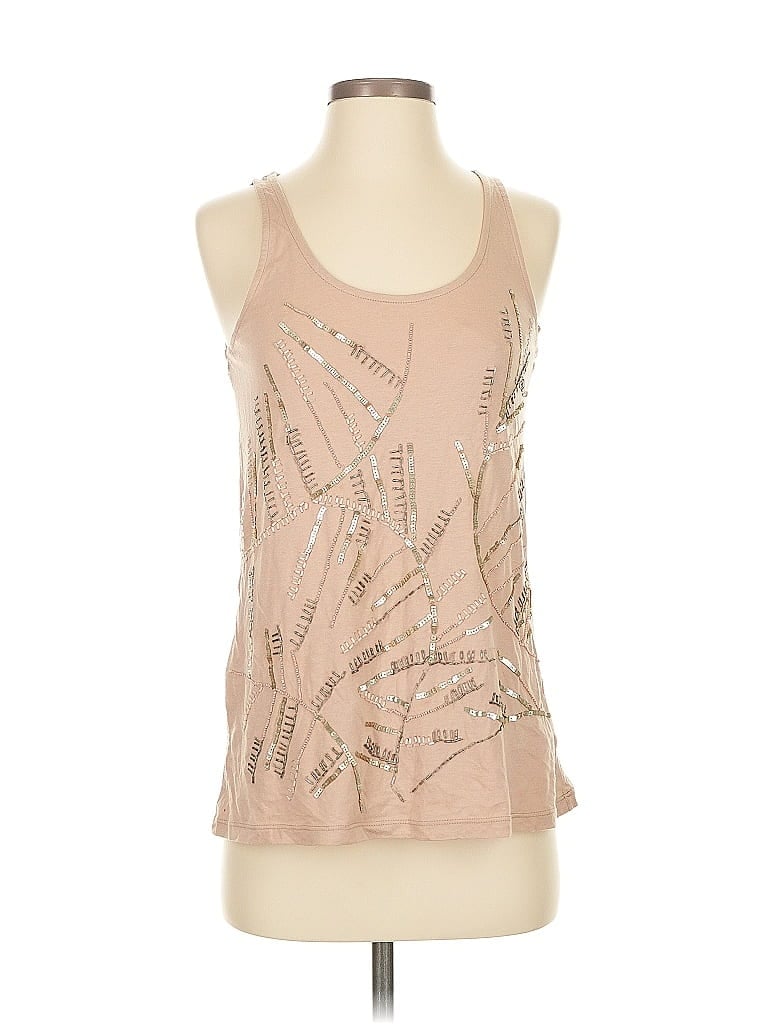 Pre-owned Lc Lauren Conrad Tank Top Tan Halter Neckline Tops In Brown