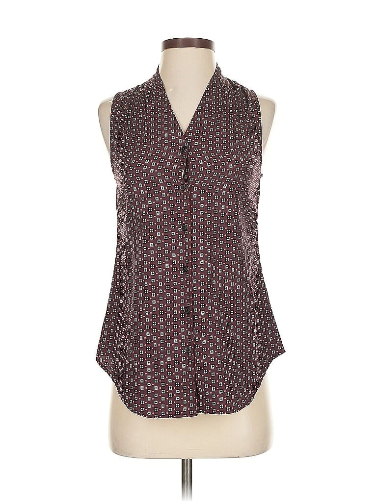 Click to view more detailed imagery on our partner's website Pre-owned Van Heusen Sleeveless Blouse In Burgundy