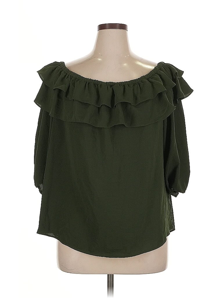 Click to view more detailed imagery on our partner's website Pre-owned Vince Camuto 3/4 Sleeve Blouse In Green