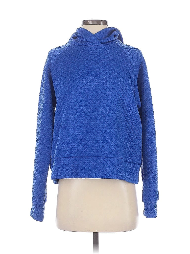 Pre-owned New Balance Pullover Hoodie In Blue