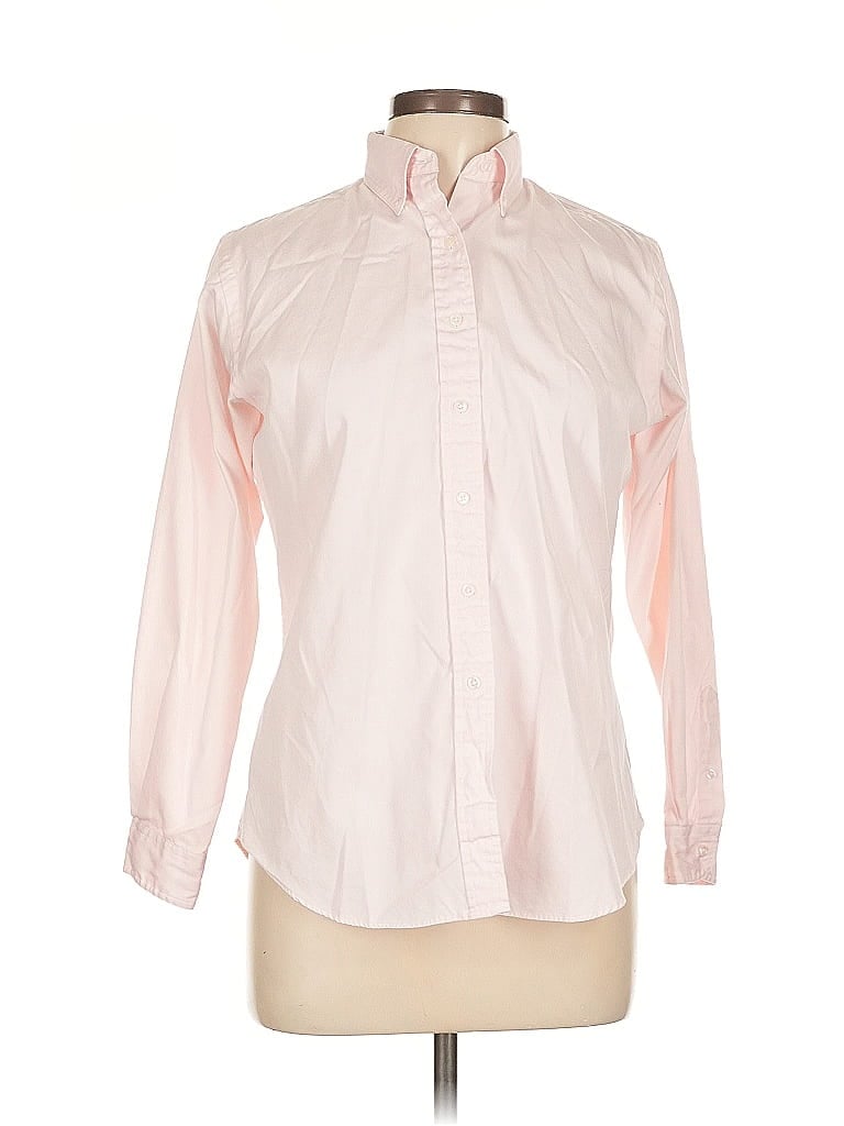 Click to view more detailed imagery on our partner's website Pre-owned Lands' End Long Sleeve Button Down Shirt In Pink