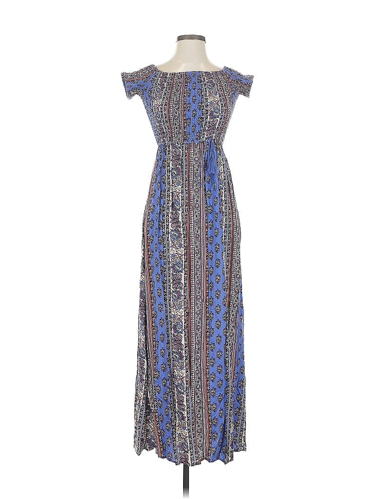 Pre-owned Band Of Gypsies Casual Dress In Blue