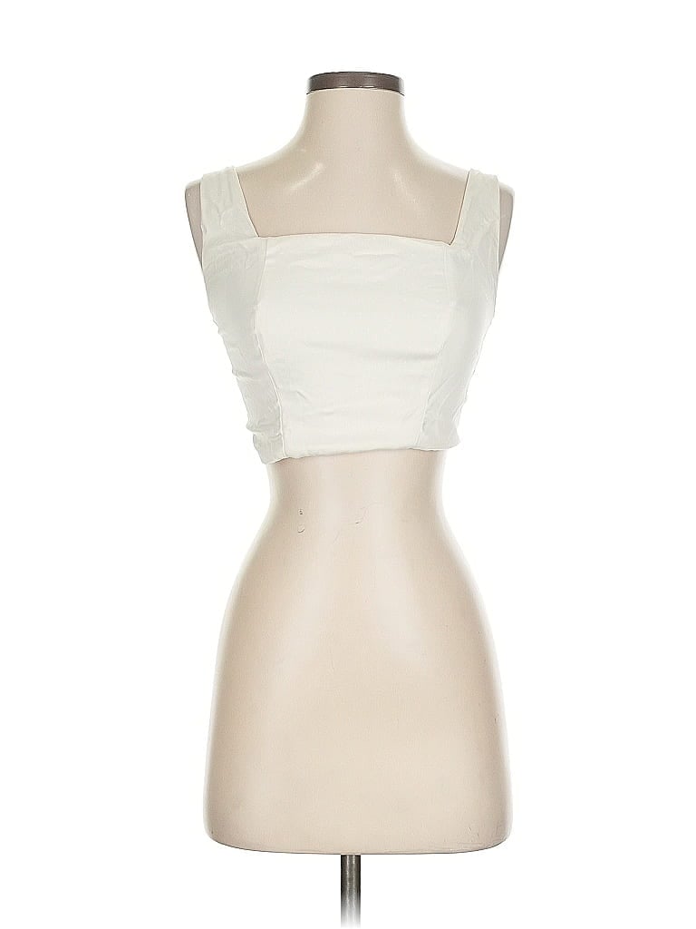 WILD FABLE Pre-owned Tube Top Ivory Strapless Neckline Tops In White