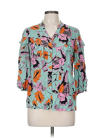 Diane von Furstenberg 3/4 Sleeve Silk Top (view 1)