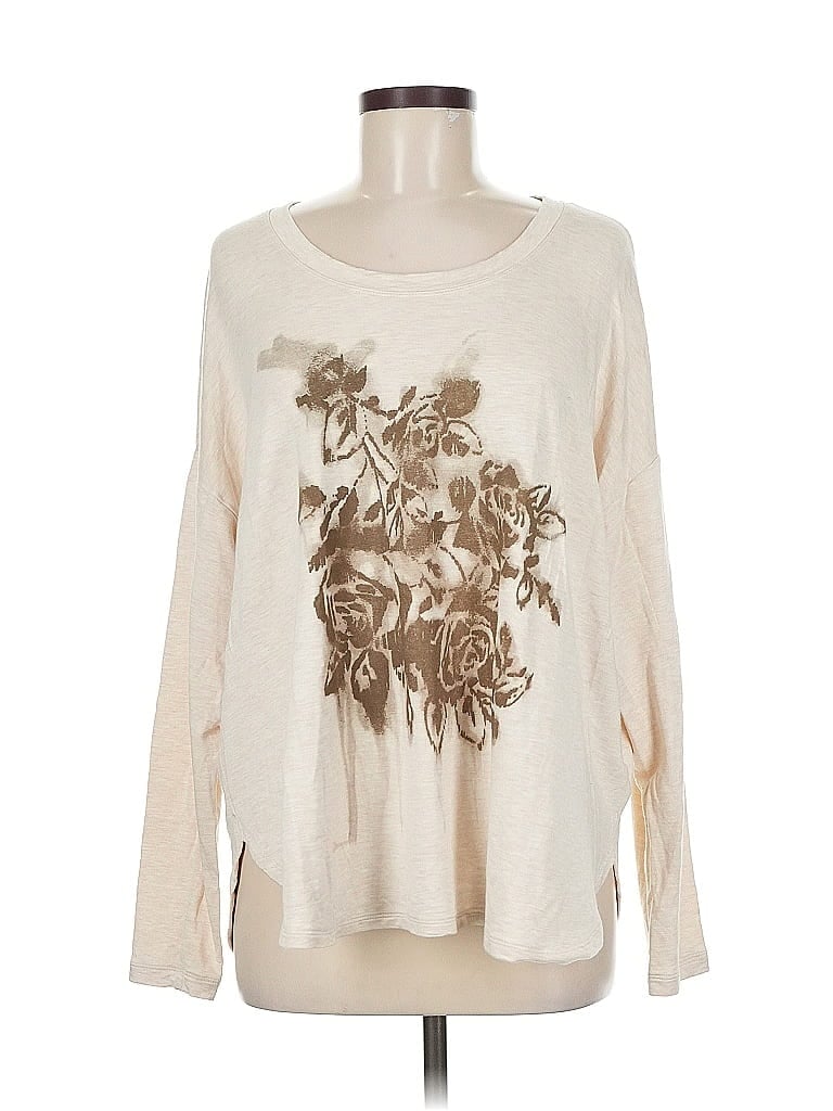 Pre-owned Cabi Long Sleeve T-shirt In White