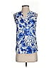 H&M 100% Polyester Blue Sleeveless Blouse Size 2 - photo 1