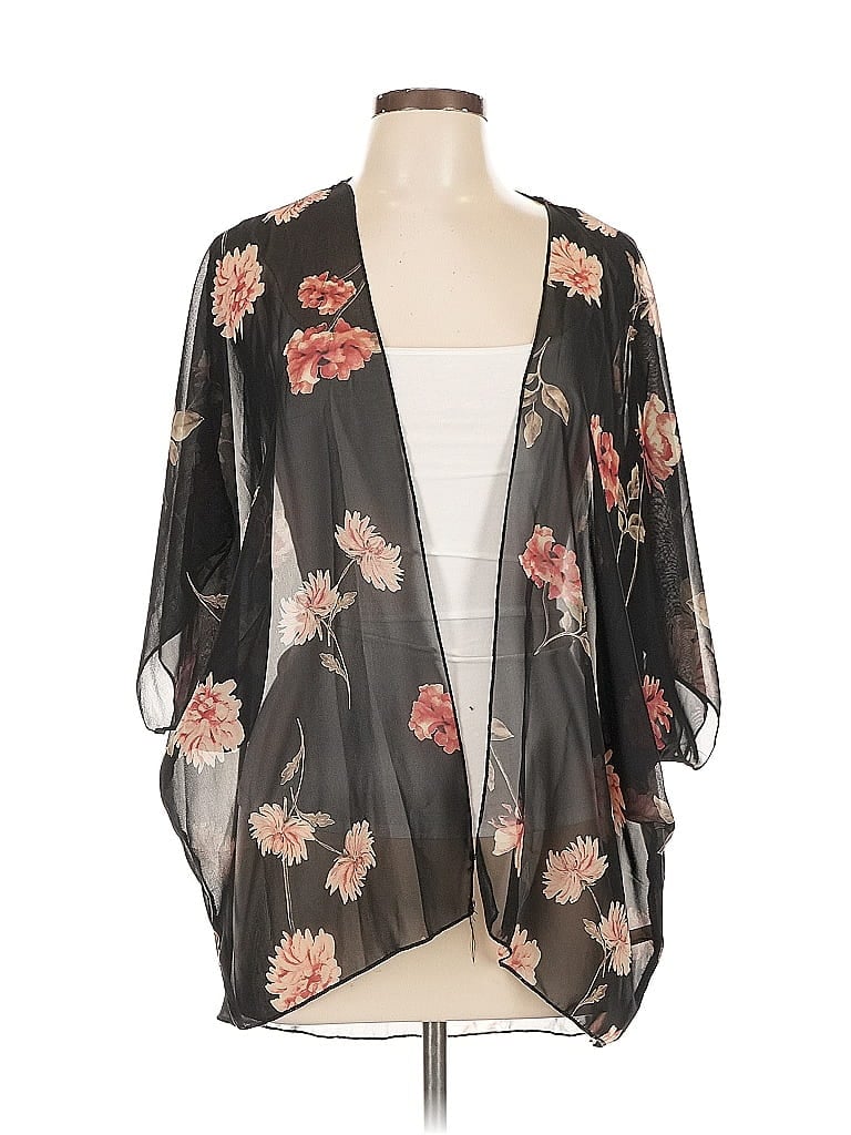 Pre-owned Assorted Brands Kimono In Black